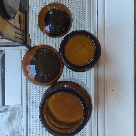 Two Belgium Brown Glass Containers with Lids - Picture 4 of 6